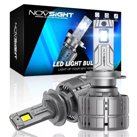 NOVSIGHT H7 LED Scheinwerfer Birnen Fern Abblendlicht 200W 40000LM