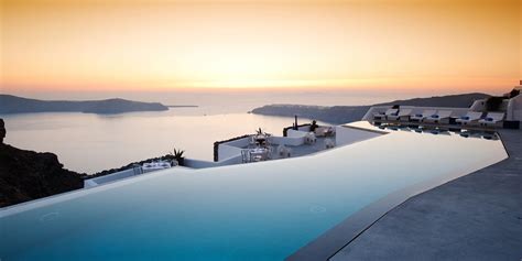 Swim Laps In Santorini's Largest Infinity Pool That Overlooks A Volcano