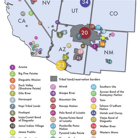 1 Map of southwestern united States showing tribal lands and the ...