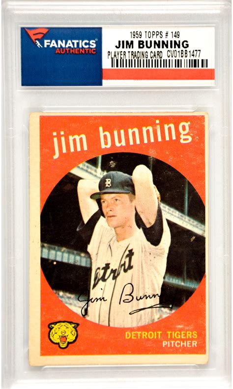 Jim Bunning Detroit Tigers Topps Card