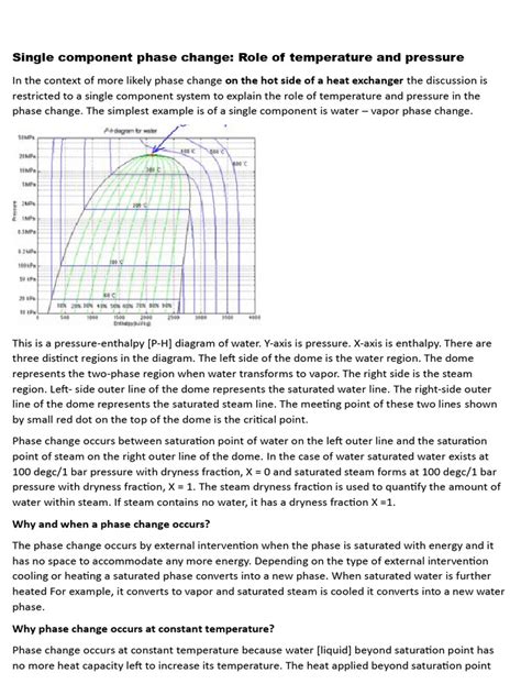 Phase Change - Role of Temperature and Pressure | PDF