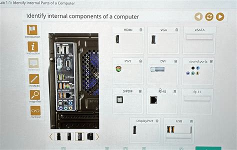 Text Identify External Ports 1 1 Identify Internal Parts Of A Computer