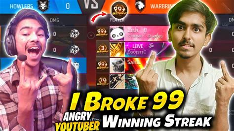 First Time Break 99 Winning Streak 😱laka Gamer Vs Angry Youtuber 😡girl