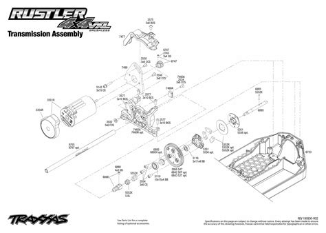 Exploded View Traxxas Rustler 110 Vxl 4wd Tqi Rtr Bez Aku Transmission Astra