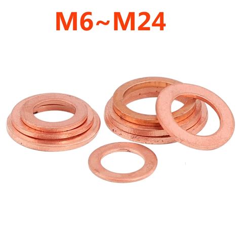 Copper Sealing Solid Gasket Washer Sump Plug Oil For Boat Crush Flat