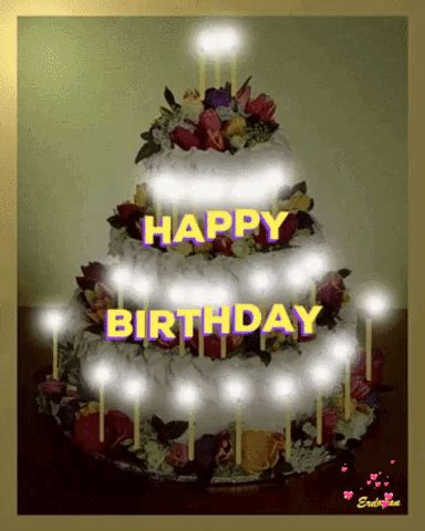 happy birthday animated gif with music and name - Shoshana Gilliland