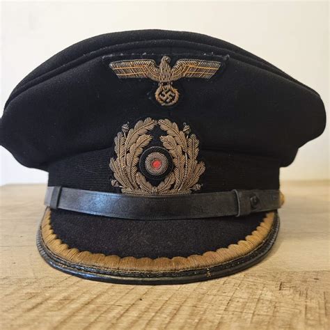 Kriegsmarine Blue Junior Officer Ranks Visor Cap For Review And Comment