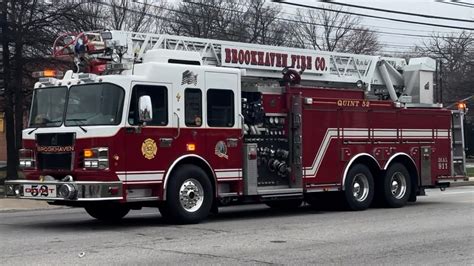 Brookhaven Fire Company Quint 52 Responding 3 27 24 YouTube