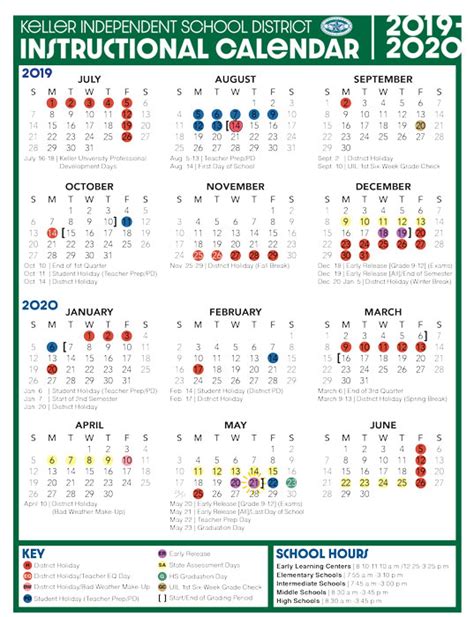 2019-2020 KISD Instructional Calendar Features New Grading Periods ...