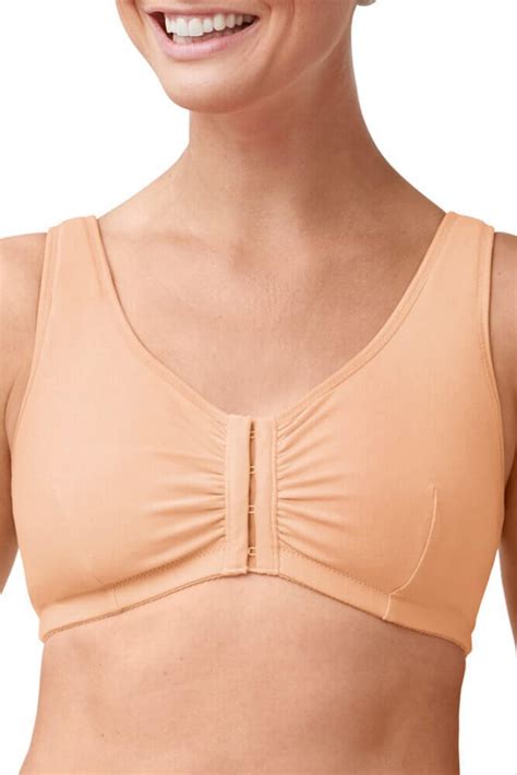 Amoena Fleur Nude Front Closure Wire Free Bra 44671 Amoena