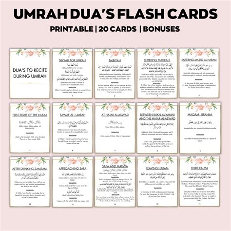 Umrah Duas Printable Umrah Cards Umrah Guide Umrah Book Duas For