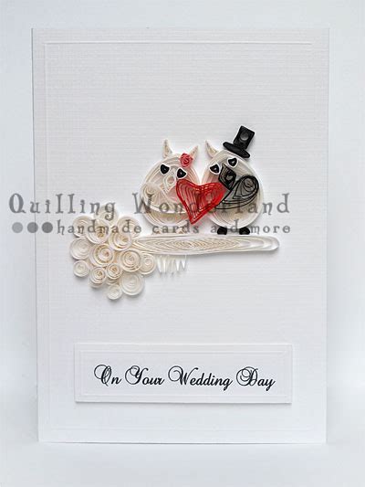 wedding owls wedding greeting card   quilling technique