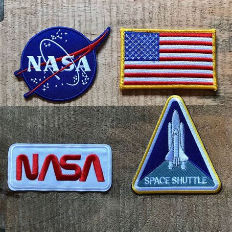 NASA Astronaut Set Patches Space Explorer Moon Embroidered Sew On Iron