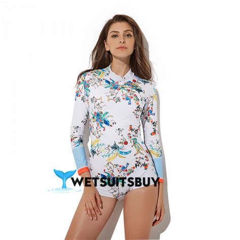 Womens Long Sleeve Swimsuit High Neck Bikini Bathing Suit For Women Wetsuitsbuy