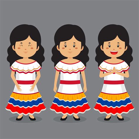 Venezuela Character with Various Expression 3042070 Vector Art at Vecteezy