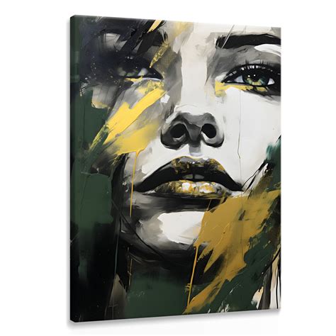 Obraz Canvas Abstrakcja Kobiecy PORTRET Styl Glamour Farba 20cm X 30cm