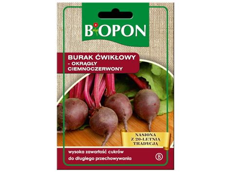 Nasiona burak ćwikłowy okrągły ciemnoczerwony Biopon 1425 Biopon