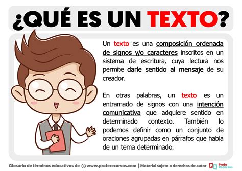 Qu Es Un Texto Definici N De Texto