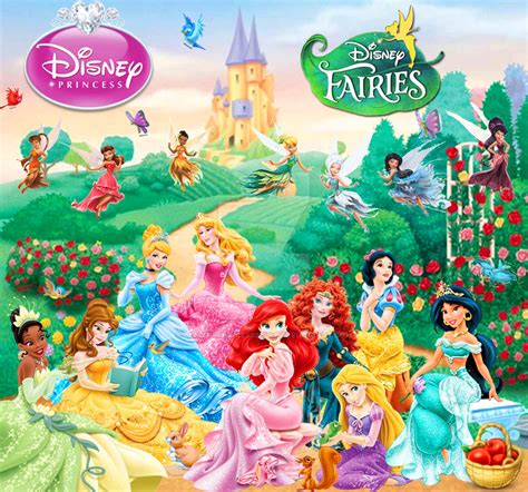 Disney Princesses Together With Disney Fairies By Beautifprincessbelle