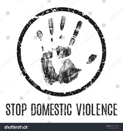 Stop Domestic Violence Vector Illustration Stock Vector Royalty Free