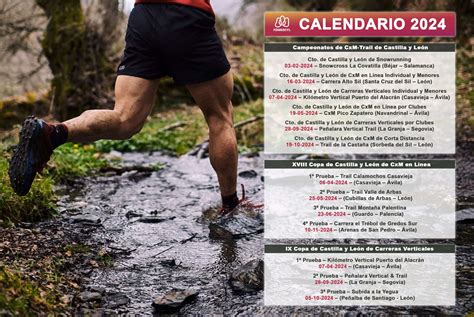 Calendario de Carreras por Montaña FDMESCYL 2024 FDMESCYL