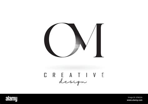 Om O M Letter Design Logo Logotype Concept With Serif Font And Elegant