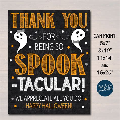 Halloween Thank You Sign Fall Appreciation Thanks For Being