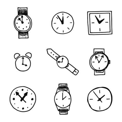 Clocks Icons Stock Vector Bioraven