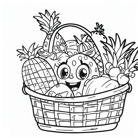 Desenhos De Cesta De Frutas Gr Tis Para Colorir E Imprimir