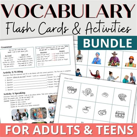 Vocabulary Activities and Games for ESL - English Teaching Toolkit