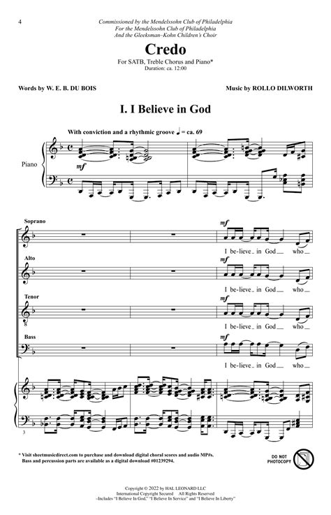 Rollo Dilworth Credo Sheet Music And Chords For Satb Choir Download Pdf Score 39