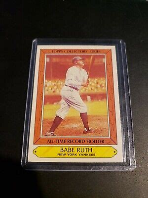 Topps Collector S Series Babe Ruth New York Yankees Ebay