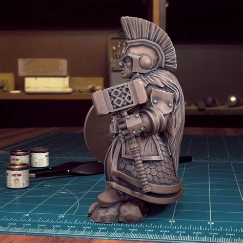 3D Printable Female Dwarf 06 Pre Supported By TytanTroll Miniatures