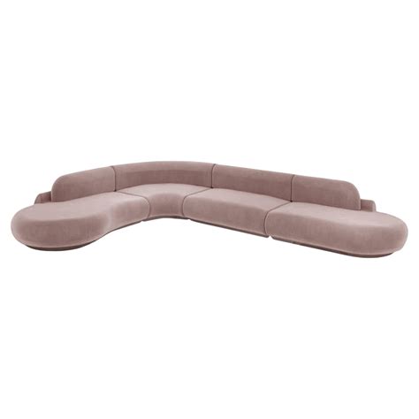Naked Curved Sectional Sofa Piece With Beech Ash And Barcelona Lotus For Sale At Stdibs