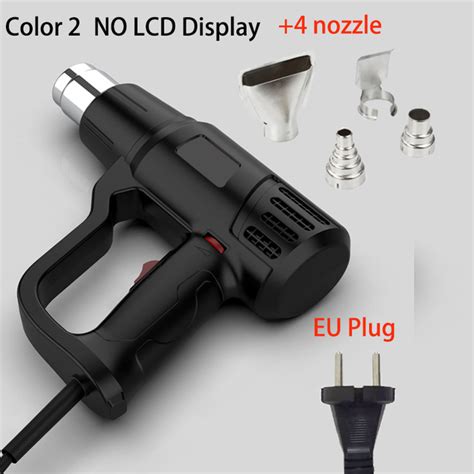 NEW W Heat Gun V Professional Hot Air Gun Modes Adjustable Temperature Nozzles Air