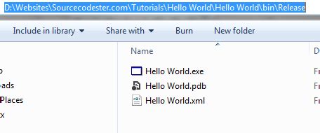 Hello World Application Sourcecodester