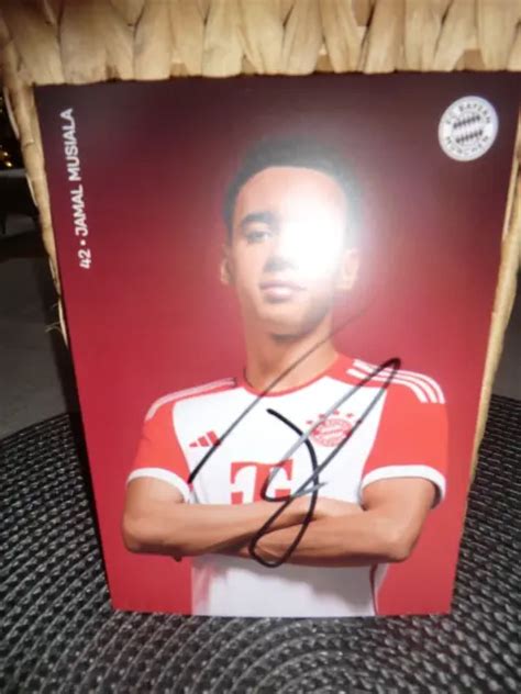 AUTOGRAMMKARTE VON JAMAL Musiala FC Bayern München 2023 2024 23 24 EUR