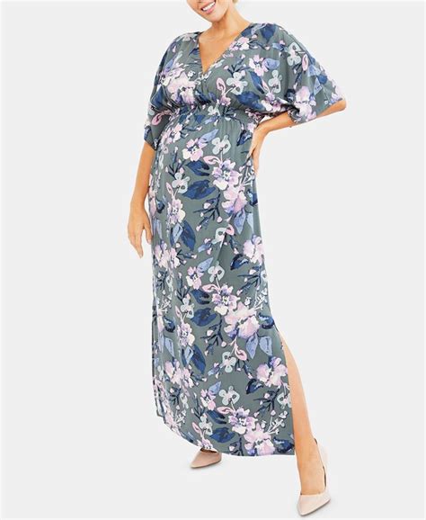 Jessica Simpson Maternity Printed Maxi Dress Macys