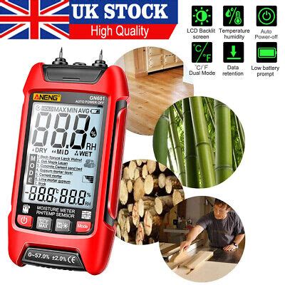 Digital Moisture Detector Damp Meter Wood Brick Screed Wallpaper