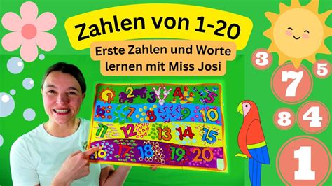 Erste Worte Und Zahlen Spielerisch Lernen Mit Miss Josi Zahlenlied