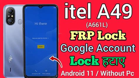 Itel A A L Frp Bypass Without Pc Google Account Bypass