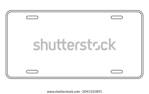 Blank License Plate Template Clipart Image Stock Vector (Royalty Free ...