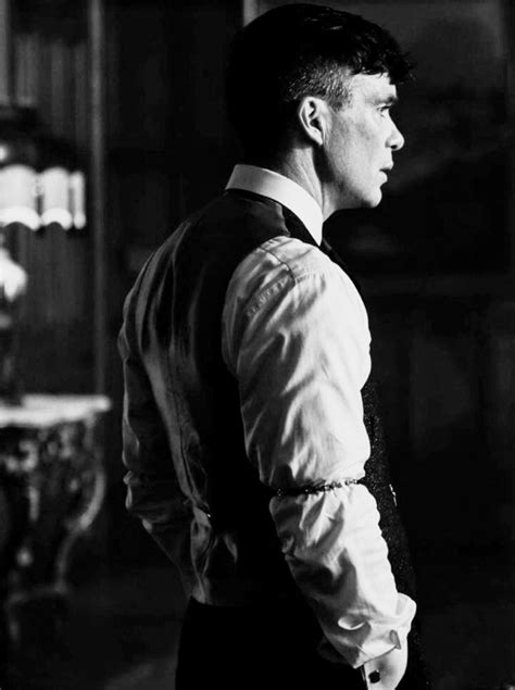 Cillian Murphy As Thomas Shelby Peaky Blinders In Black And White