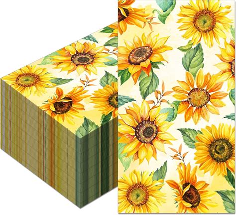 Amazon Sunflower Paper Napkins Pcs Sunflower Paper Napkins