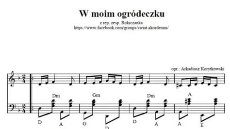 W Moim Ogr Deczku Rokiczanka Nuty Pdf Wiat Muzyki Sklep Nuty