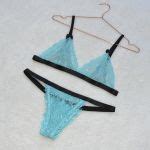Conjunto de Lingerie Sexy de Renda sem Bojo Clube Íntima