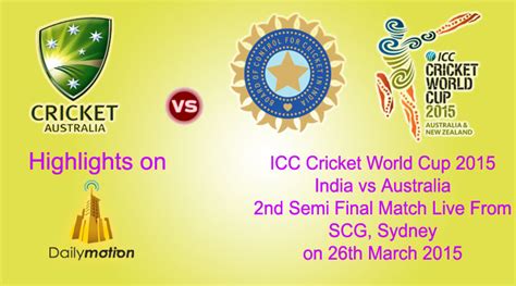 Australia Vs India 2nd Semi Final Match