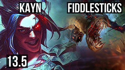 KAYN Vs FIDDLE JNG 7 0 2 1000 Games Godlike 900K Mastery KR