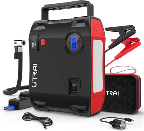 Amazon Portable Jump Starter With Air Compressor Utrai Psi