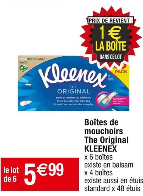 Promo Kleenex Bo Tes De Mouchoirs The Original Chez Cora